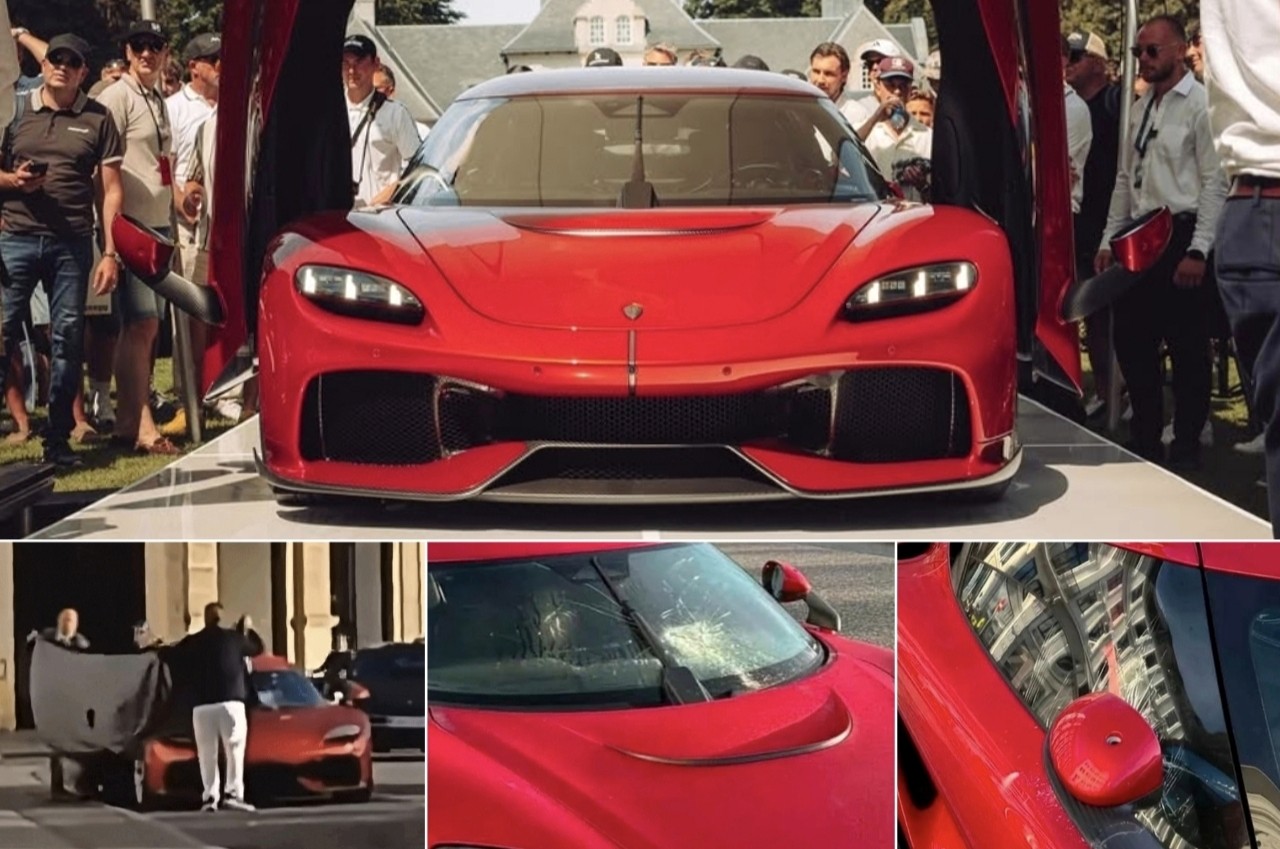 Mobil Koenigsegg Gemera Seharga Rp53 Miliar Dirusak di Depan Hotel, Pemilik Nangis Kaca Depan Hancur