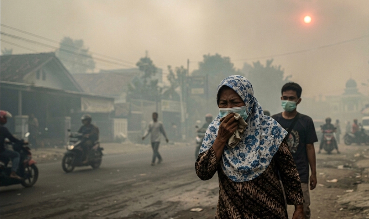 Kabut Asap Karhutla di Pontianak Berstatus Bahaya, Kemenkes Ungkap Indeks Pencemaran Udara Tembus 328