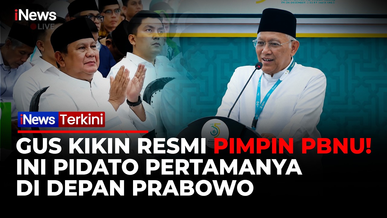 Pidato Perdana Ketum PBNU Gus Kikin di Hadapan Prabowo, Ungkap Kisah Unik di Balik Angka 8