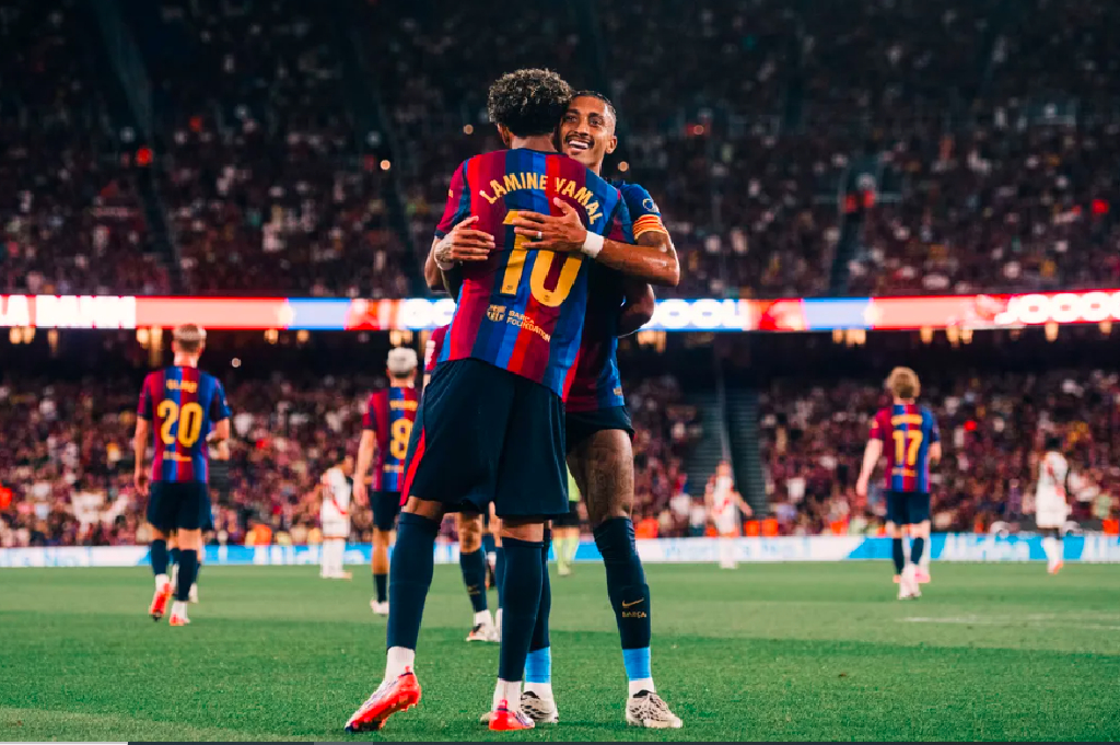 Lamine Yamal dan Raphinha On Fire, Barcelona Hujani Rayo Vallecano dengan 5 Gol