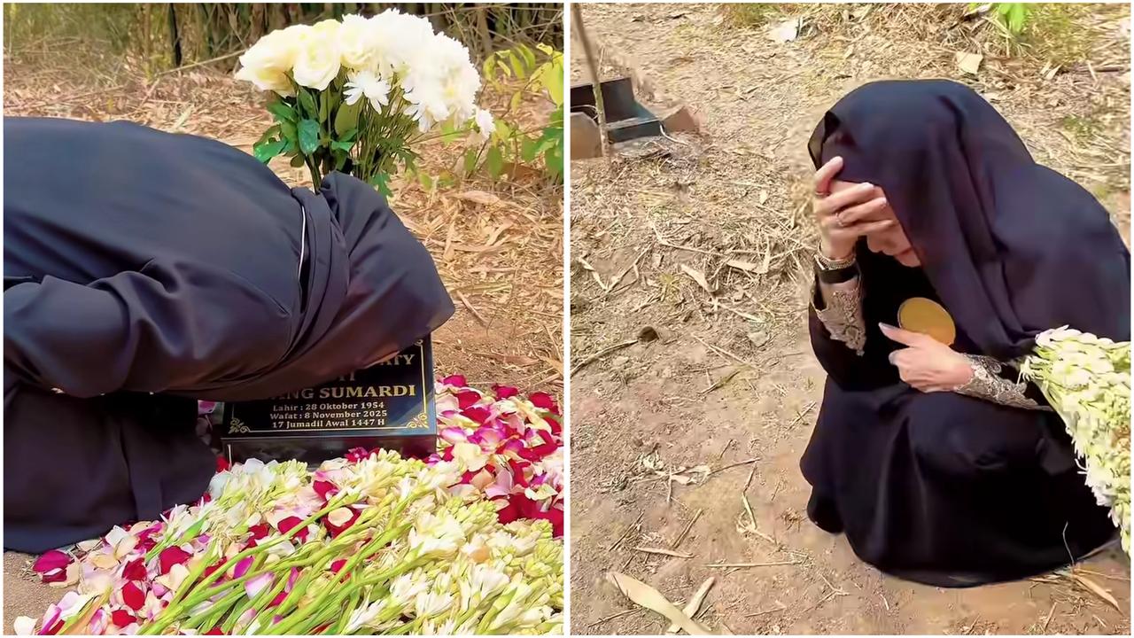 Tangis Fitri Salhuteru Pecah saat Bersimpuh di Makam Ibunda Tercinta, Ada Penyesalan Besar!
