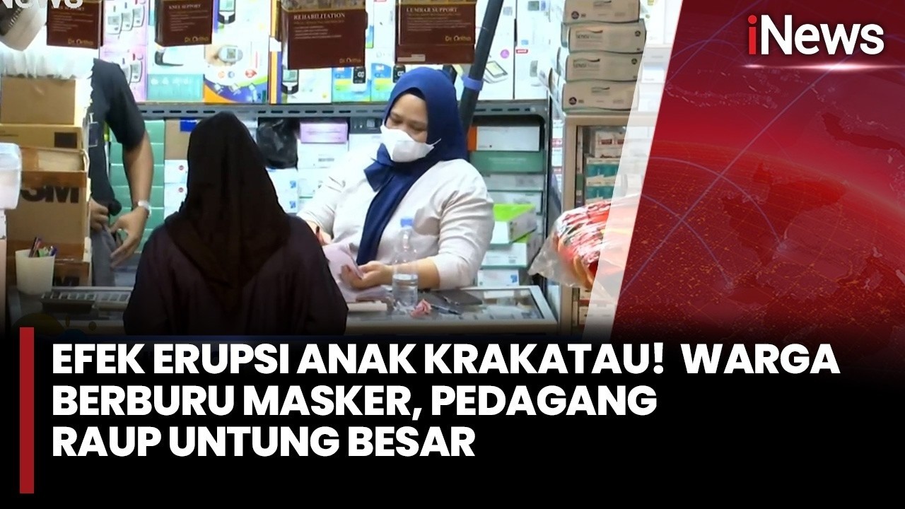 Dampak Abu Vulkanik Anak Krakatau, Warga Berburu Masker
