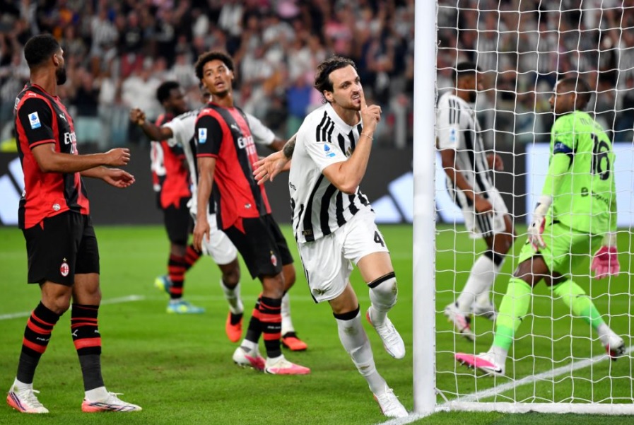 Juventus vs AC Milan Berakhir Dramatis, Gatti Cetak Gol Penyelamat di Menit Akhir