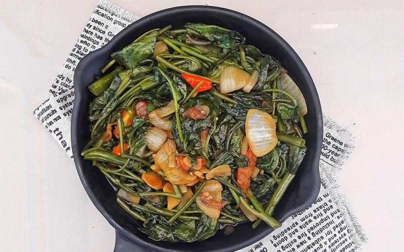Resep Tumis Kangkung Tauco IG@rijanskitchen (iNews.id/esa putra tanjung)