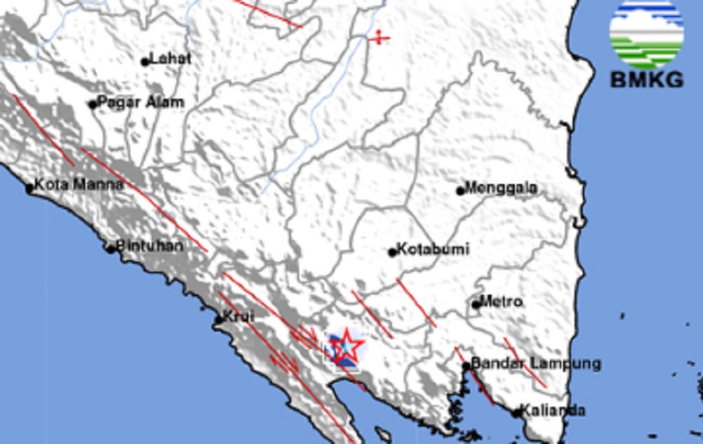 Gempa Hari Ini M 4,7 Guncang Tanggamus Lampung, Berpusat di Darat