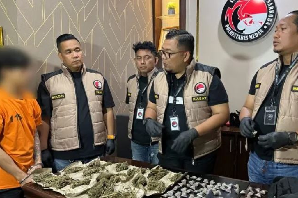 Residivis Pencurian Jadi Bandar Ganja di Medan, Polisi Sita 141 Paket Narkoba Siap Edar