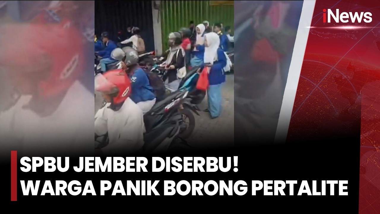Warga Terjebak Kemacetan Akibat Isu Kelangkaan Pertalite di jember