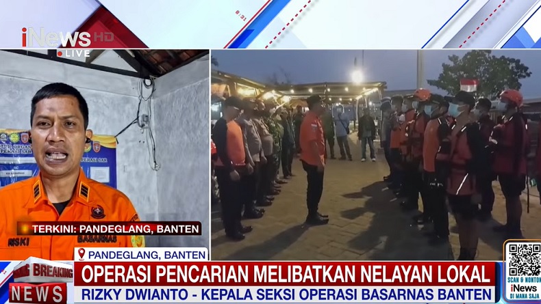 Kapal dan Drone Dikerahkan Pencarian Jurnalis iNews dan 7 Orang Lainnya di Sekitar Anak Krakatau 