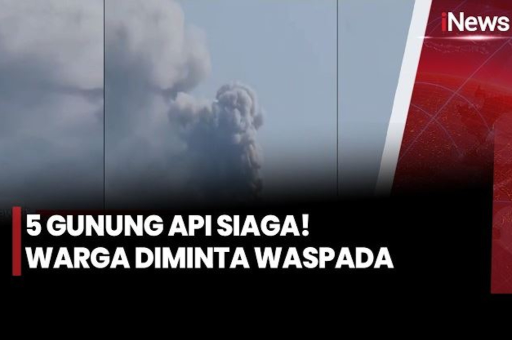 5 Gunung Api di Indonesia Berstatus Siaga, Ini Daftarnya