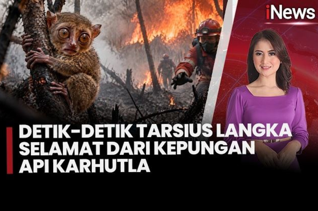 Tarsius Langka Tersedak Asap Karhutla, Ditemukan di Tengah Kebakaran di Bangka Tengah