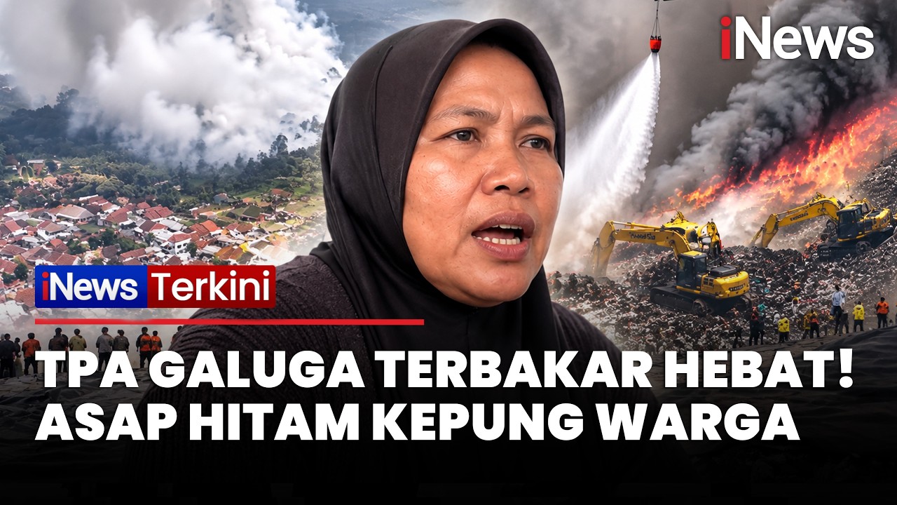 TPA Galuga Terbakar Hebat, Kepulan Asap Hitam Pekat Ancam Warga Bogor