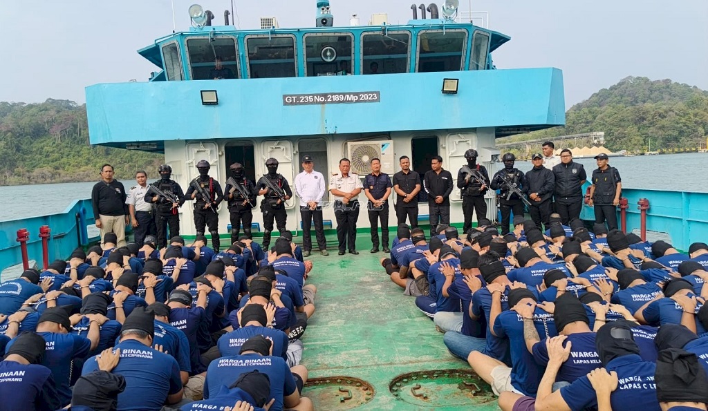 123 Warga Binaan dari Lapas di Jakarta dan Banten Dipindahkan ke Nusakambangan