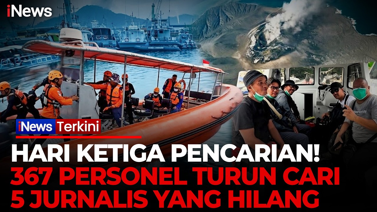 Hari Ketiga Operasi SAR! 367 Personel Cari 5 Jurnalis Hilang di Anak Krakatau, Drone Thermal Dikerahkan