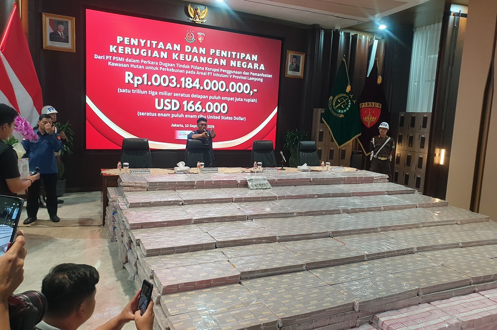 Kejagung kembali Pamerkan Tumpukan Uang Rp1 Triliun, Kasus Apa?