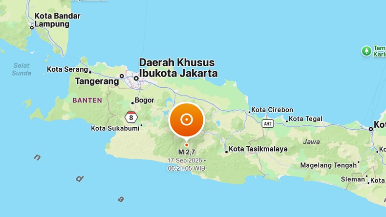 Gempa Bumi Magnitudo 2,7 Guncang Bandung, Berpusat di Darat