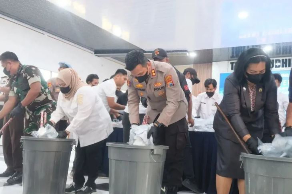 Polres Bengkalis Musnahkan 68,6 Kg Sabu Senilai Rp68 Miliar, Diduga dari Malaysia