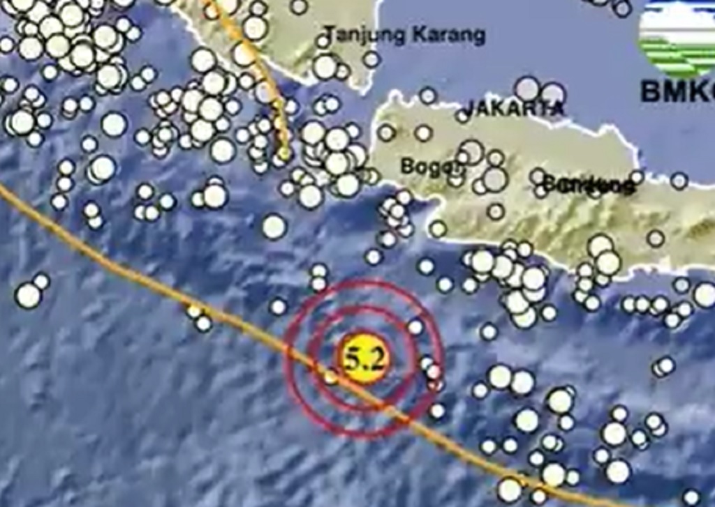 Gempa Terkini M 5,2 Guncang Bayah Banten, Tidak Berpotensi Tsunami