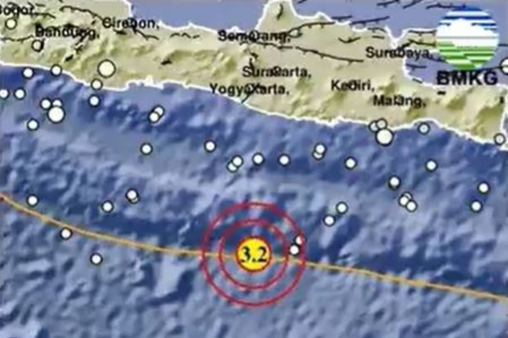 Gempa Hari Ini Magnitudo 3,2 Guncang Selatan Pacitan Jatim