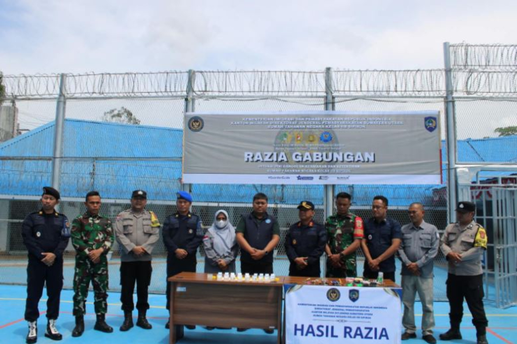 Razia Gabungan di Rutan Sipirok, Petugas Temukan Sejumlah Barang Terlarang