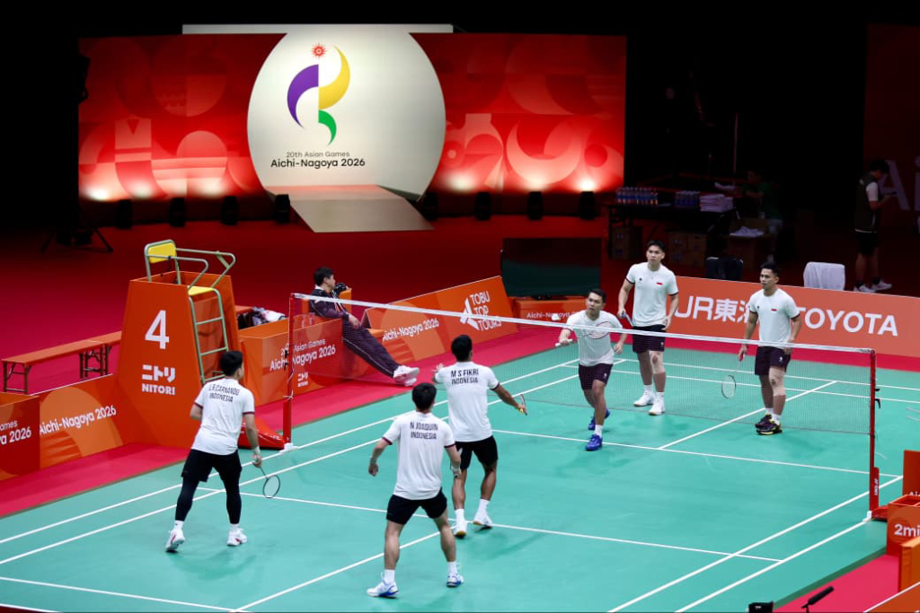 60 Menit Tes Lapangan, Tim Bulutangkis Indonesia Petakan Angin hingga Cahaya jelang Asian Games 2026