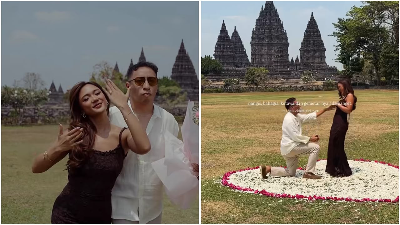 Selamat! Marion Jola Dilamar Dennis Talakua di Candi Prambanan