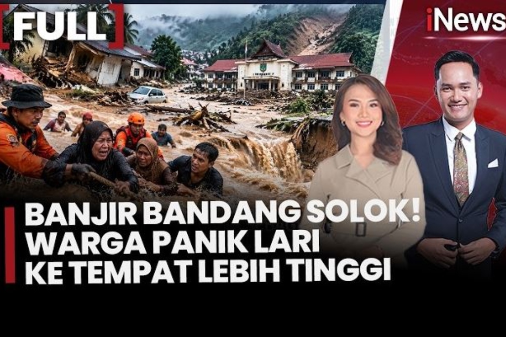 Detik-Detik Banjir Bandang di Solok, Warga Panik Selamatkan Diri