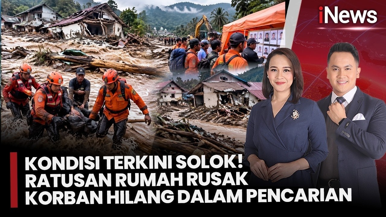 Banjir Bandang Landa Solok Ratusan Rumah Rusak, SAR Buka Posko Orang Hilang