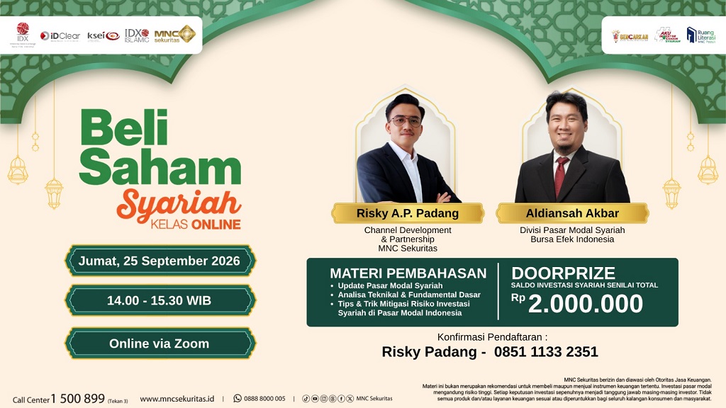Daftar dan Ikuti Webinar Beli Saham Syariah bersama BEI dan MNC Sekuritas