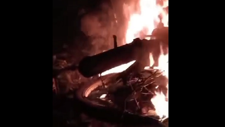Tabrakan Maut di Labuhanbatu, 2 Motor Hangus Terbakar 4 Orang Tewas