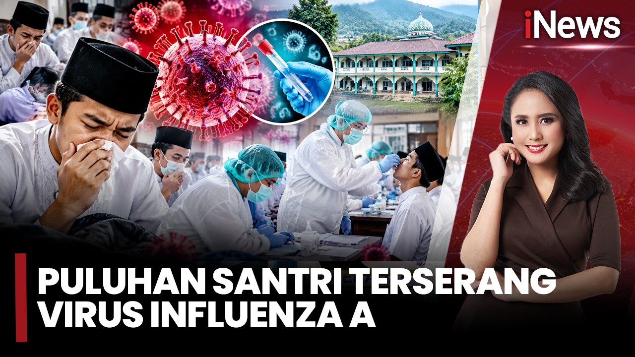 Diduga Terserang Virus Influenza A, Puluhan Santri Ponpes di Kuningan Jalani Pemeriksaan Kesehatan
