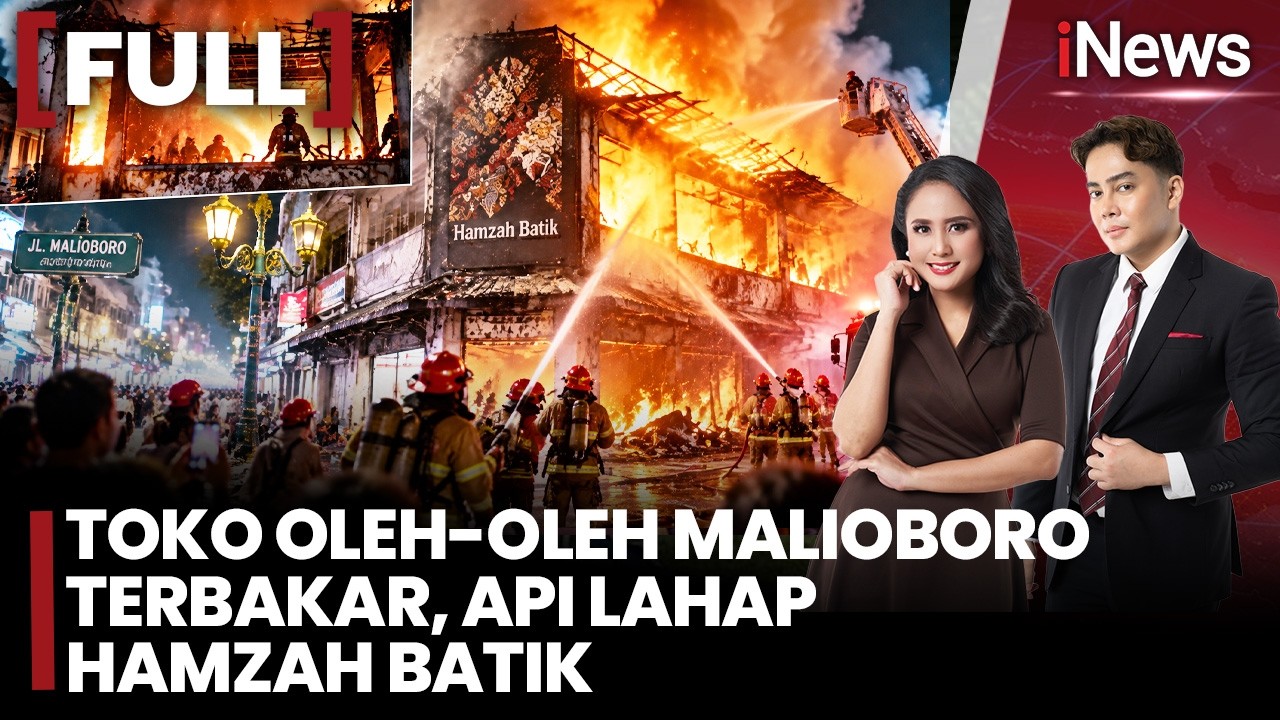 Kebakaran hebat melanda toko oleh-oleh terkenal, Hamzah Batik, yang berlokasi di kawasan ikonik Jalan Malioboro, Kota Yogyakarta, pada Senin (28/9/202
