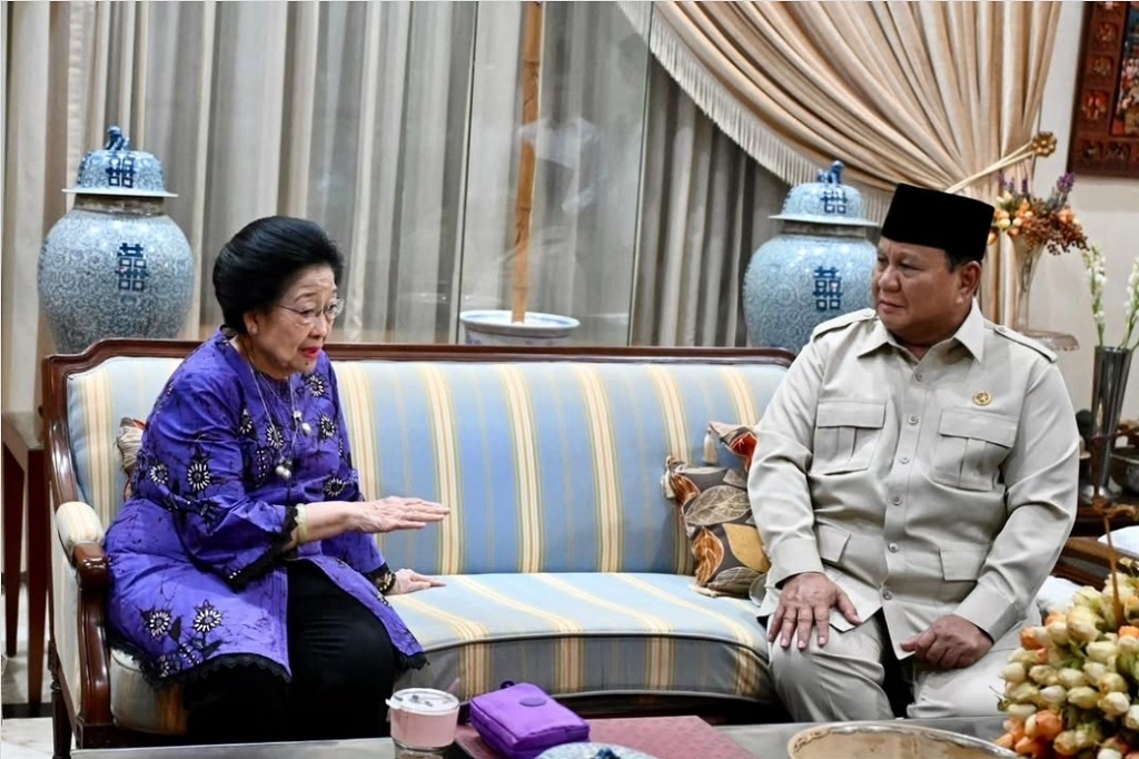 Prabowo ke Rumah Megawati, Sampaikan Belasungkawa atas Kepergian Guruh Sukarnoputra