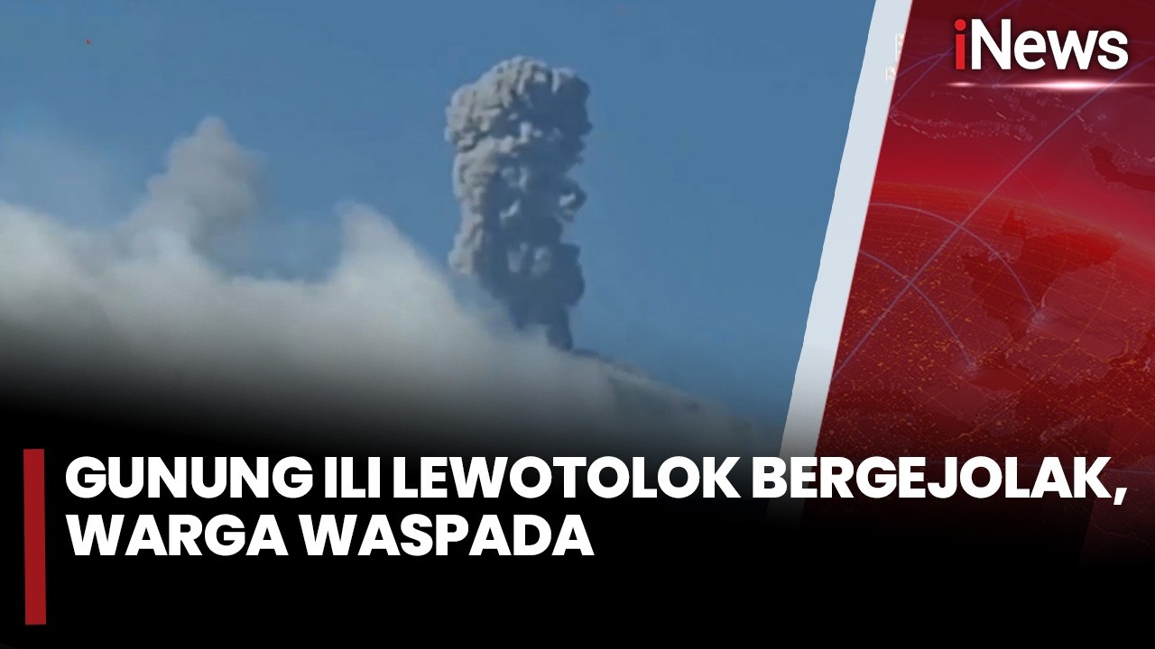 Waspada! Gunung Ili Lewotolok Kembali Erupsi, Abu Tebal Mengarah ke Barat