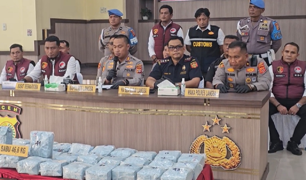 Kurir Narkoba Jaringan Internasional Ditangkap di Aceh, Bawa 46,6 Kg Sabu!