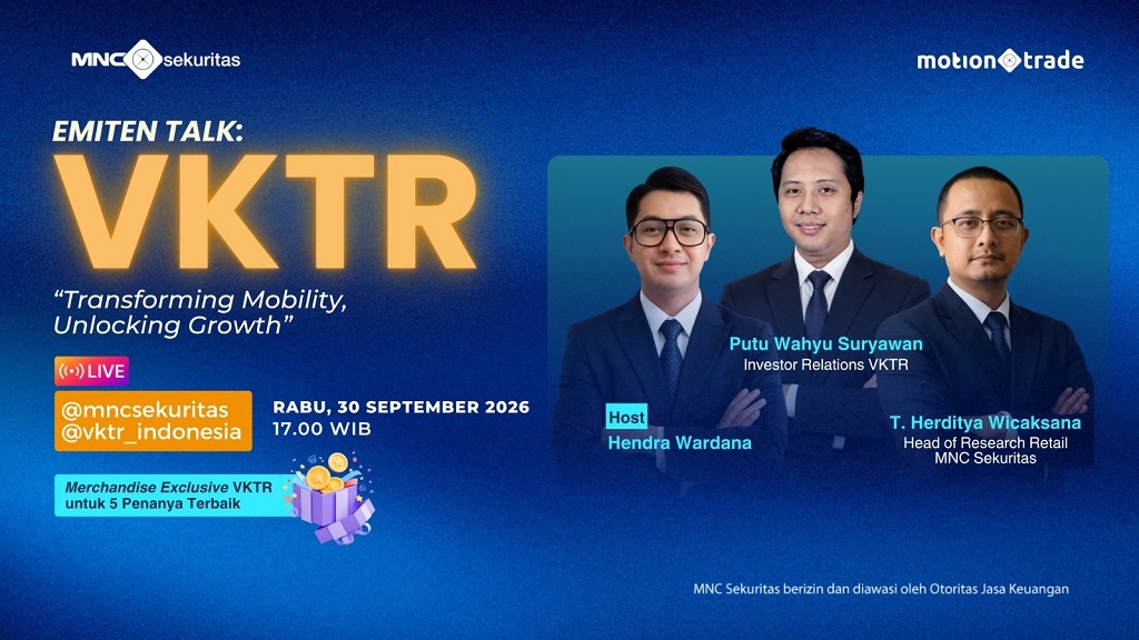MNC Sekuritas Gelar Emiten Talk: Transforming Mobility Unlocking Growth, bersama VKTR di IG Live