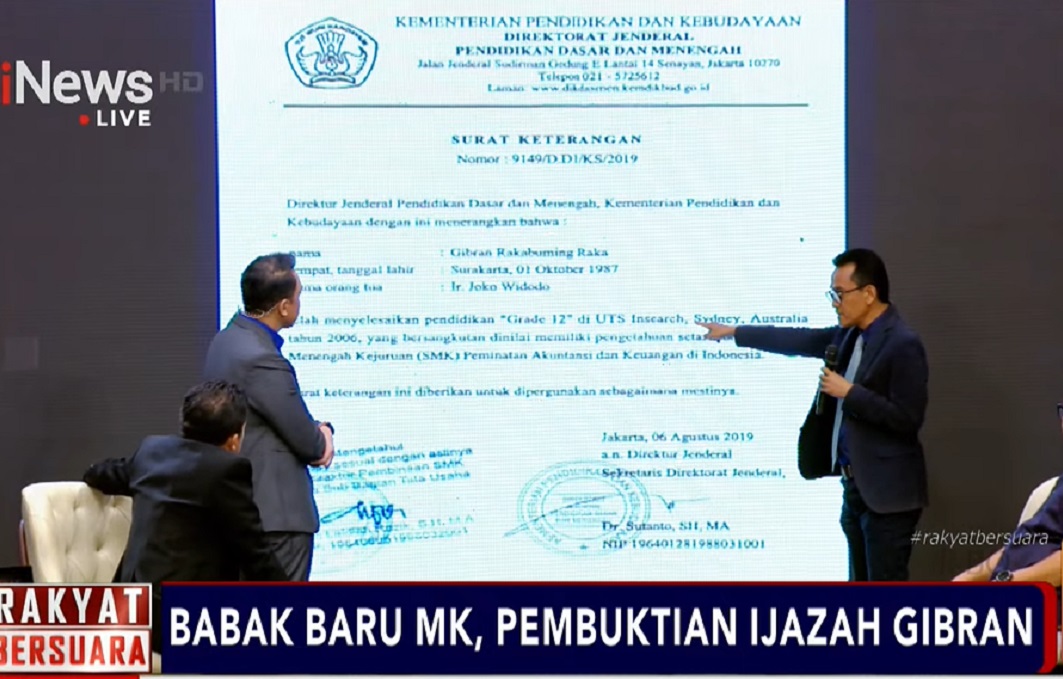 Refly Harun Bongkar 3 Keanehan Surat Keterangan Pendidikan Gibran, Apa Saja?