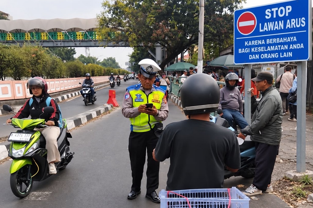 Cegah Pengendara Lawan Arah, Polda Metro Tempatkan Petugas hingga Kamera ETLE di Sejumlah Titik