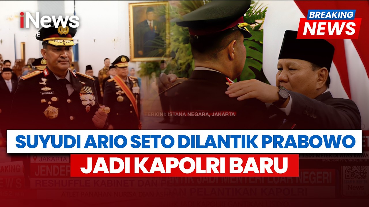 Detik-Detik Prabowo Lantik Komjen Pol Suyudi Ario Seto Jadi Kapolri, Komjen Pol Wahyu Hadiningrat Wakapolri