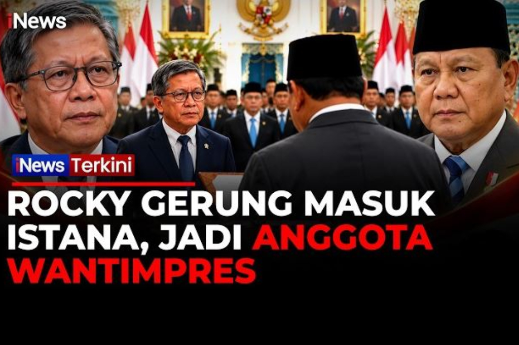Momen Rocky Gerung Dilantik Jadi Anggota Wantimpres, Tunduk Hormat kepada Prabowo
