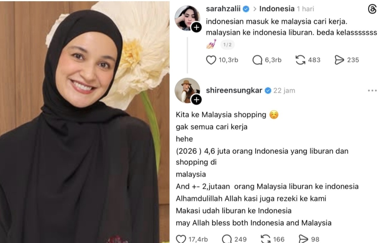 Balas Sindiran soal Orang Indonesia Cari Kerja, Shireen Sungkar: Kita ke Malaysia Shopping