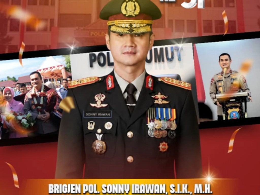 Mutasi Polri Terbaru, Brigjen Pol Sonny Irawan Dipromosikan Jabat Kapolda Sumut