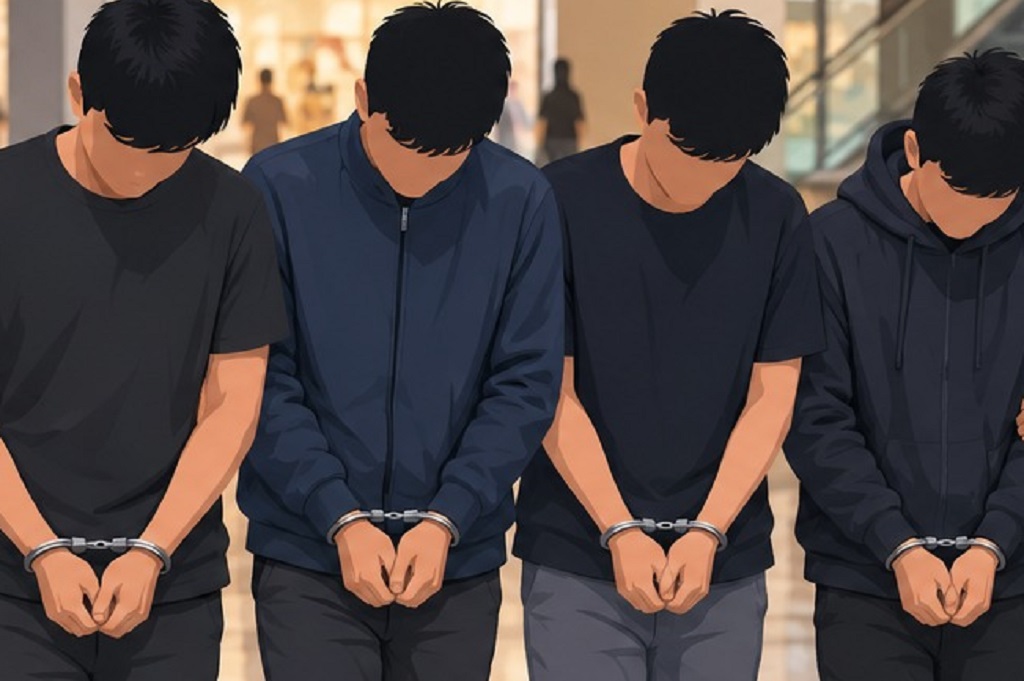 4 Pelaku Pencurian Modus Geser Tas di Bekasi Ditangkap, Warga China Jadi Korban