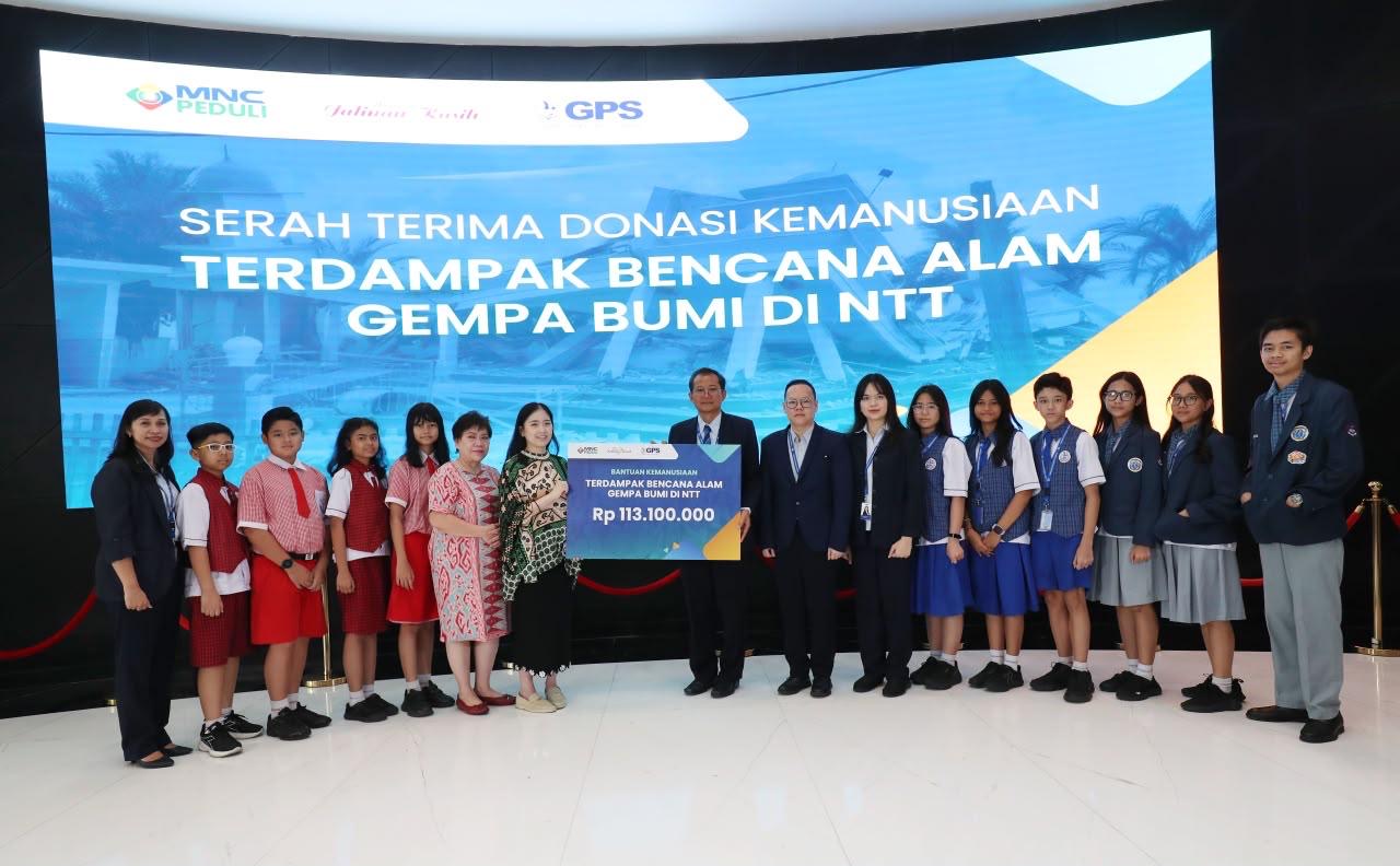 MNC Peduli Salurkan Donasi Siswa Global Prestasi School untuk Korban Gempa NTT