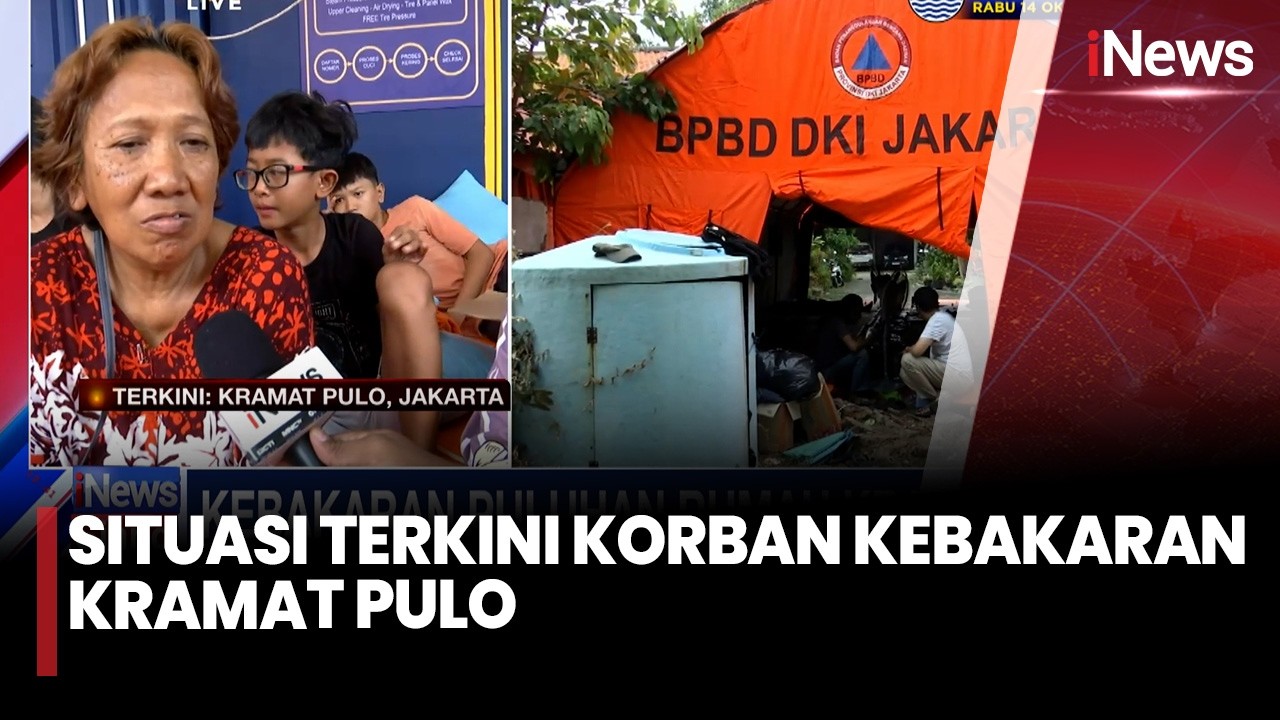Posko Pengungsian Kebakaran Kramat Pulo Dipadati Ratusan Korban Selamat