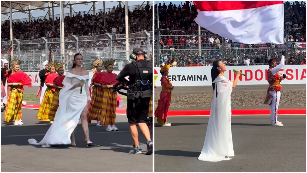 Merinding! Agnez Mo Nyanyikan Indonesia Raya di Sirkuit MotoGP Mandalika 2026