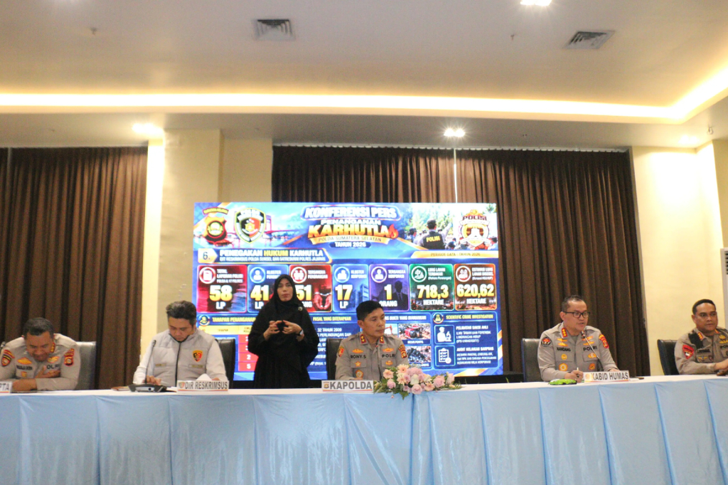 Polda Sumsel Tangani 58 Kasus Karhutla, 17 Perkara Korporasi Didalami