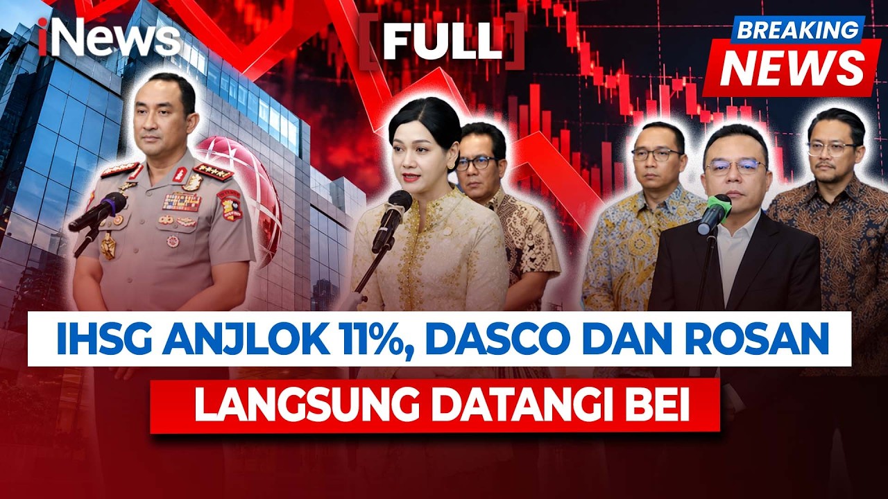  IHSG Anjlok 10,76 Persen, Dasco dan Rosan Datangi Gedung BEI