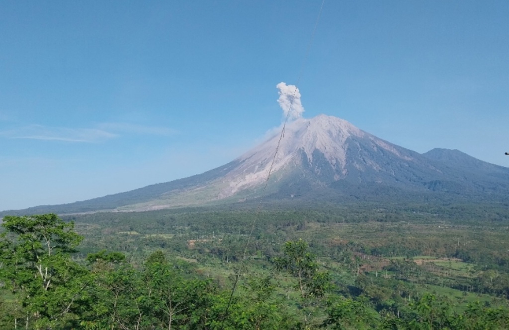 Gunung Semeru Erupsi Pagi Ini, Kolom Abu Vulkanik Membubung 800 Meter