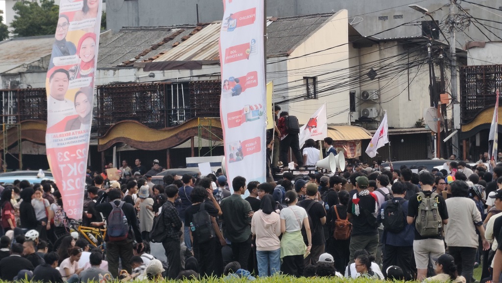 Ada Demo Mahasiswa, Kawasan Tugu Tani Macet Parah