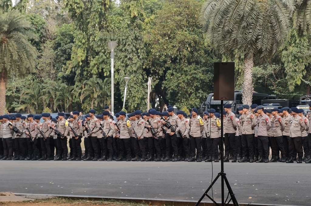 Ada Demo di Jakarta Hari Ini, 3.000 Personel TNI-Polri Apel Gabungan di Monas